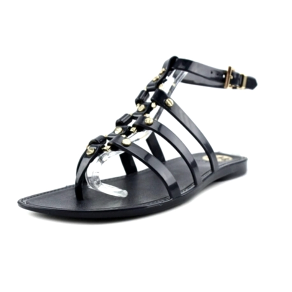 Tory Burch Jelly Vaughn Black Gladiator Sandals Sz 7.5